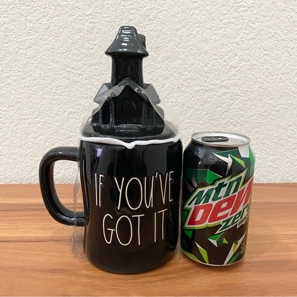 RAE DUNN If You Got It, Haunt It Double Sided Black Ceramic Halloween Mug - Picture 3 of 12